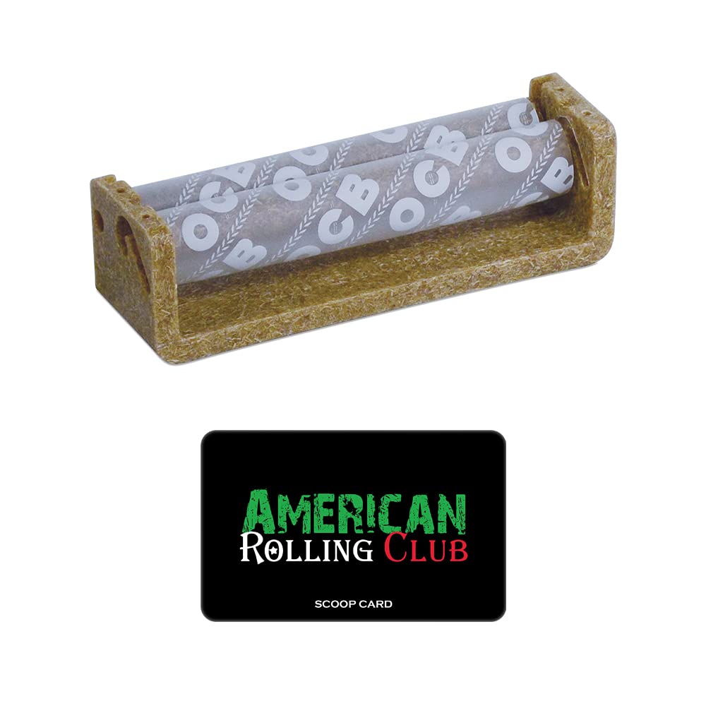 OCB 79mm 1 1/4 Plant Composite Cigarette Rolling Machine Includes American Rolling Club Scoop Card