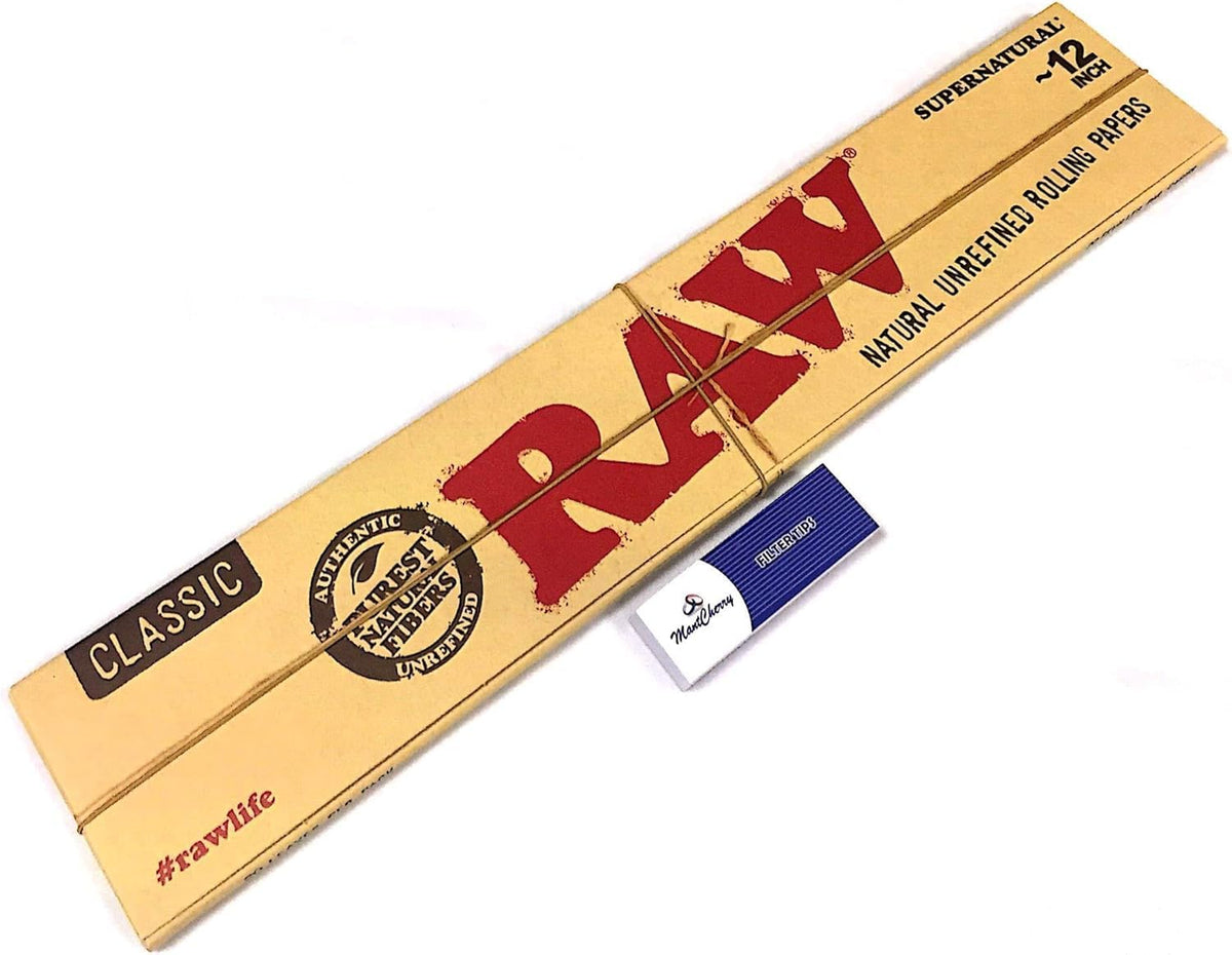 Raw Supernatural 12" Inch Foot Long Rolling Paper Classic 1 Pack